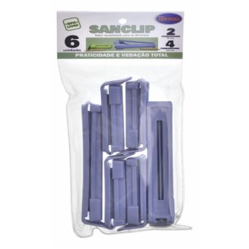 PRENDEDOR DE EMBALAGEM C/6PCS SANCLIP (12009)