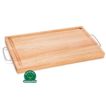 TABUA MADEIRA EUCALIPTO RETANGULAR C/ ALÇA 22X36CM (22195)