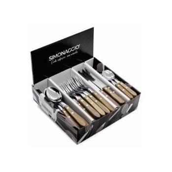COMBO TALHERES MADEIRA 80PCS CUCINA MIA (22555)