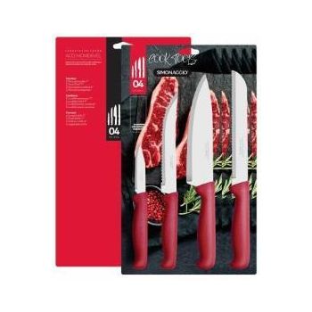 JG FACAS VERMELHO 4PCS COOK TOOLS (22570)