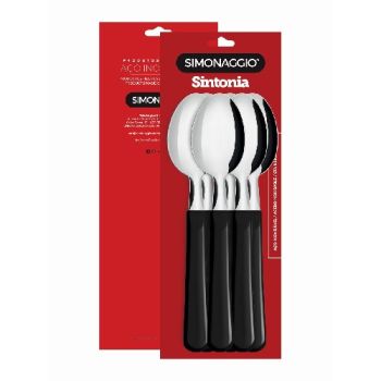 JG COLHERES MESA PRETO 6PCS SINTONIA (1301/0602) (08589)