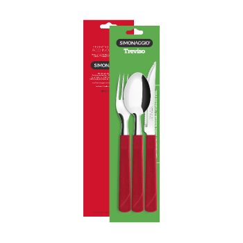 JG TALHERES SORTIDO VERMELHO 3PCS TREVISO (22553)