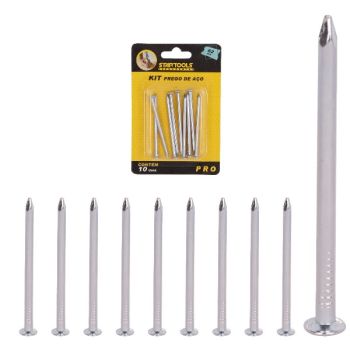 KIT PREGO DE ACO C/ 10PCS 2,8X65MM (25556)